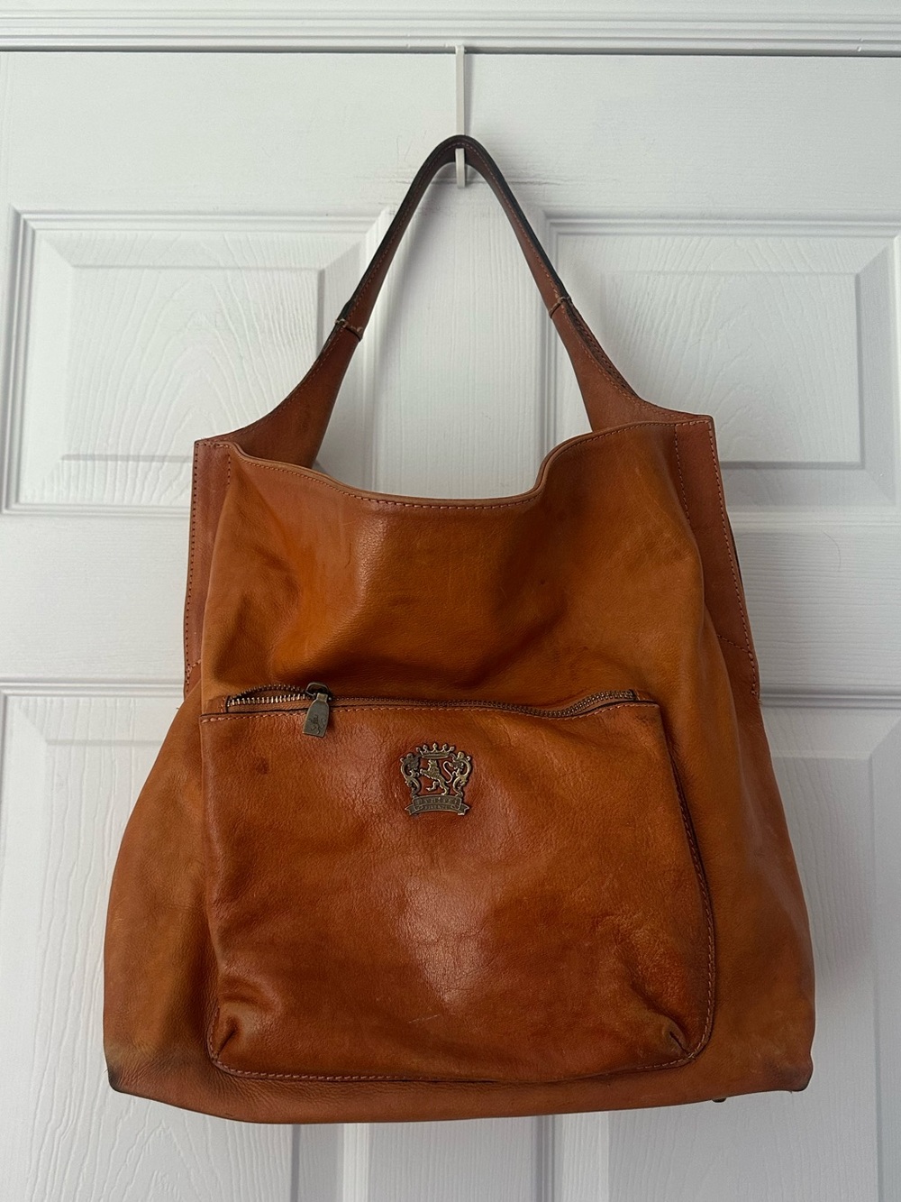 PRATESI DONNINI BRUCE COGNAC LADY BAG MADE IN ITALY (rare )
